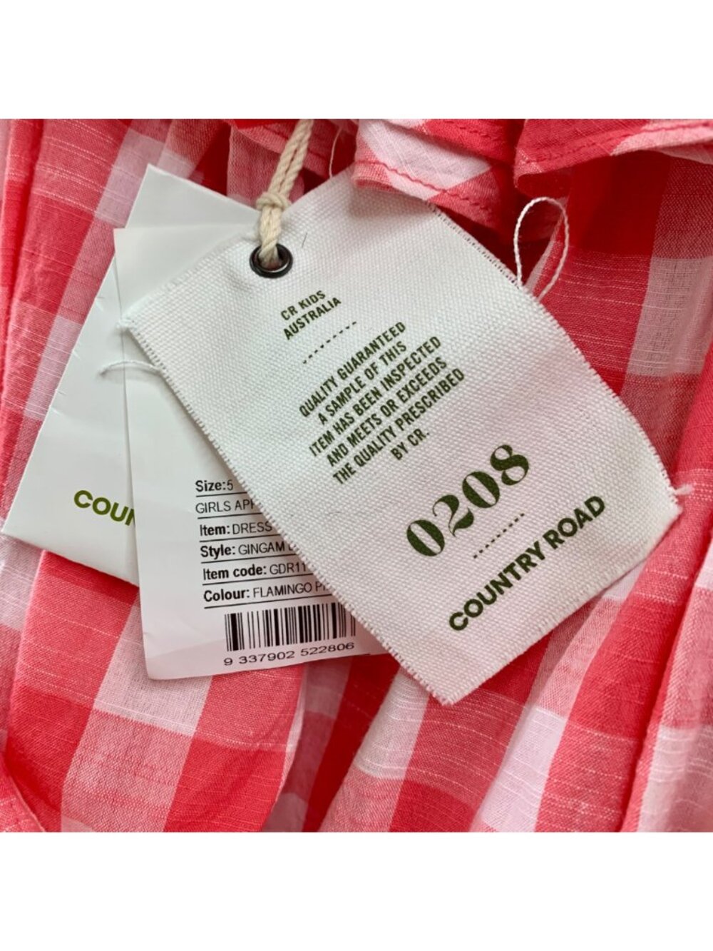 COUNTRY ROAD Red Gingham Sundress Girls 5 NWT Checks Ruffles Picnic Summer NEW - Picture 7 of 10